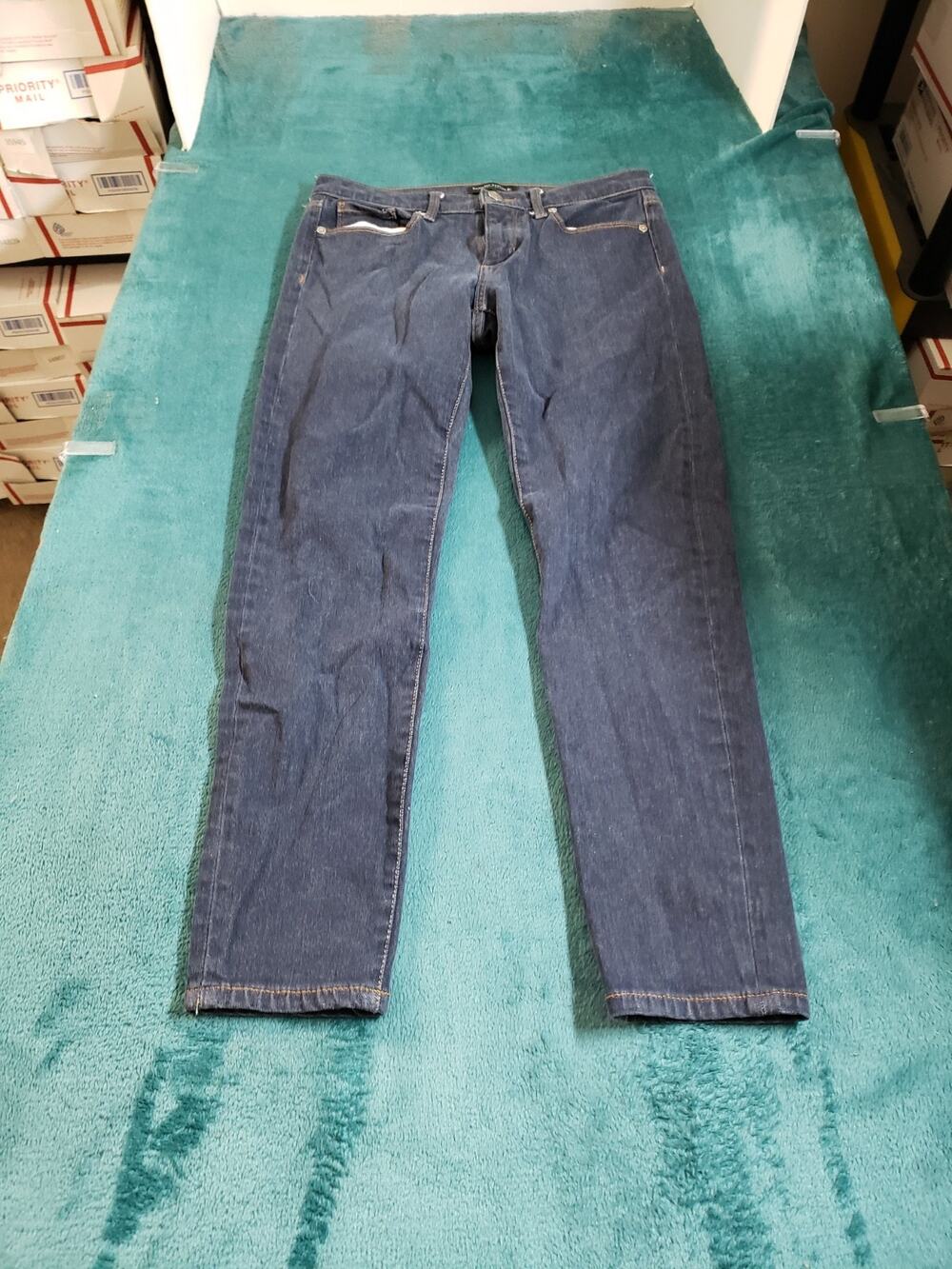 Banana Republic Jeans Size 26 Women Blue Pants Stretch Ladies Mid Rise Skinny